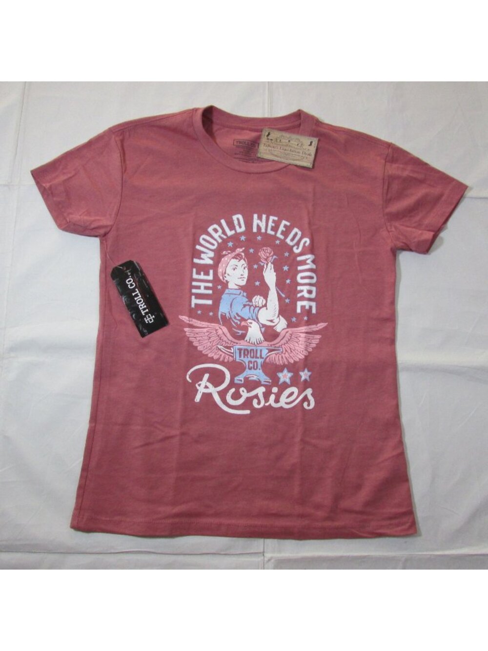 Troll Co Women's SM Short Sleeve Rosie Graphic T-shirt Pink